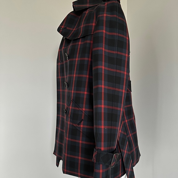 COACH Riley Plaid Short Trench Coat NWT Wmns XS RARE FIND! - Picture 4 of 7